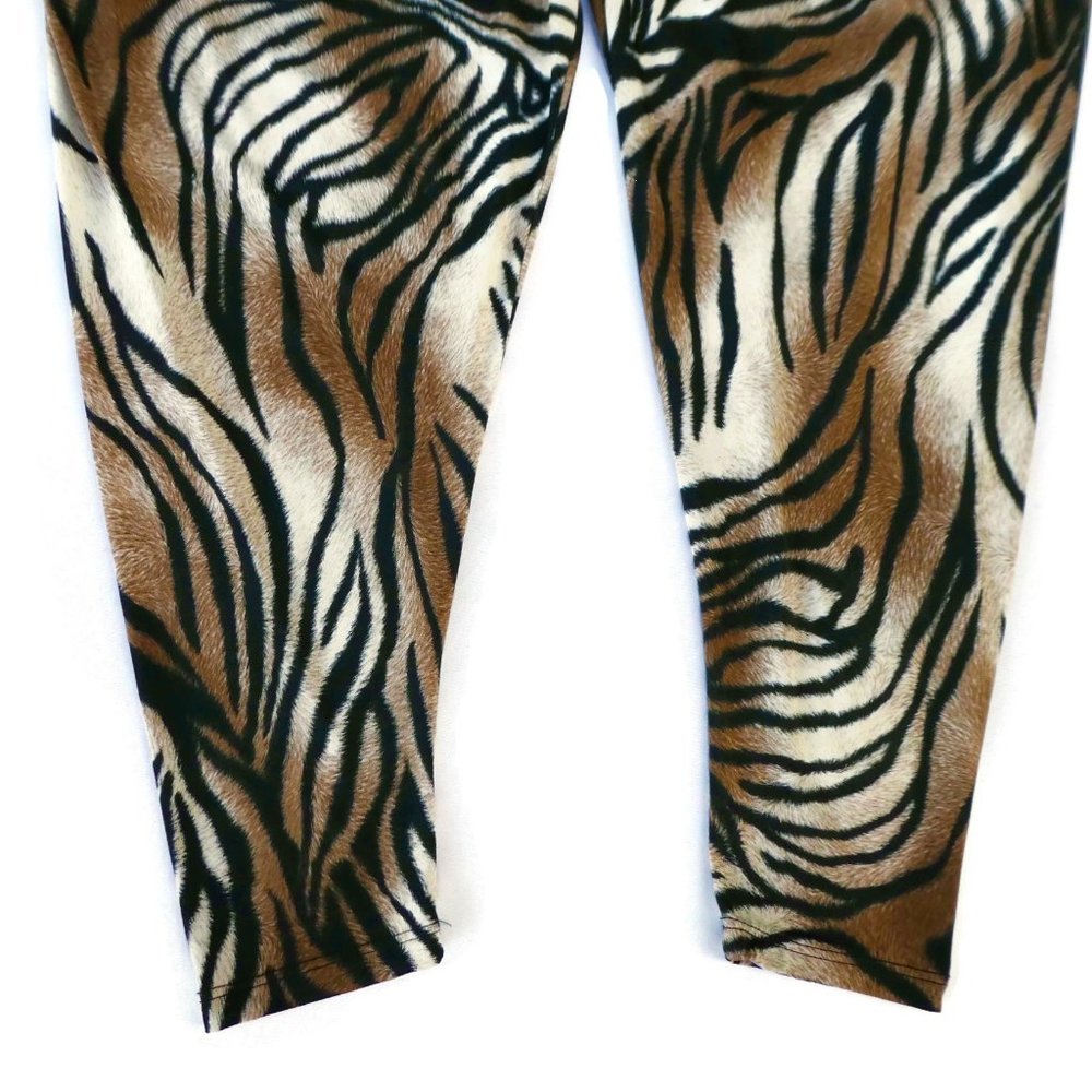 SOLD Vintage Jumpsuit MC Hammer Animal Surplice Plunge Harem Tapered USA L - Picture 9 of 13